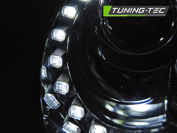 LED Tagfahrlicht Design Scheinwerfer für VW New Beetle 06-12 chrom
